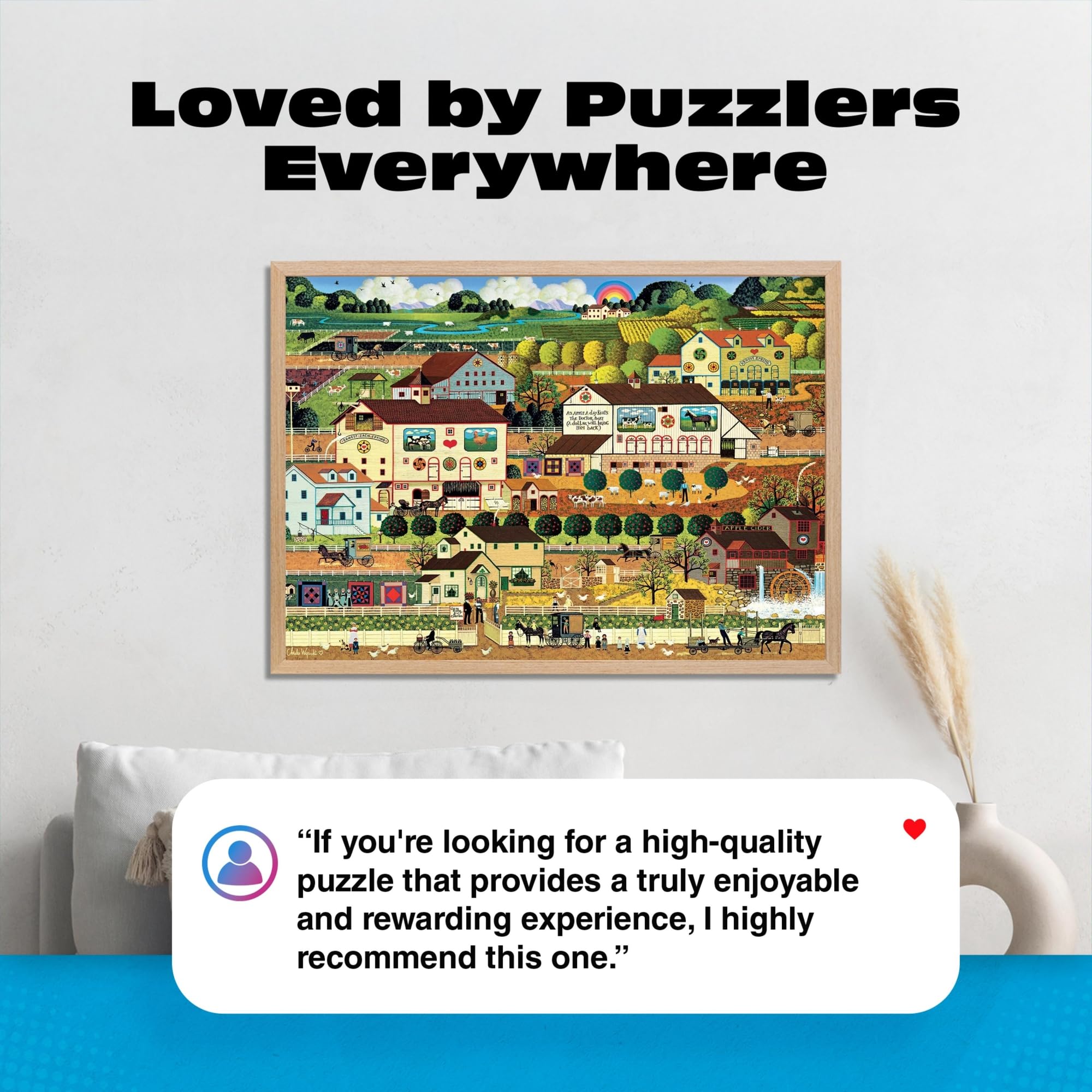 Buffalo Games - Silver Select -Charles Wysocki - Amish Country - 2000 Piece Jigsaw Puzzle for Adults - Challenging Puzzle Perfect for Game Nights - Finished Size is 38.50 x 26.50