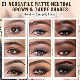 SUSIKEKI 2PCS 6 Colors Mini Eyeshadow Palette Makeup with Brush Set Neutral Nude Eye Shadow Pink & Brown Matte Shimmer Make Up Pallet with Mirror Highly Pigmented Travel Size Gift Kit