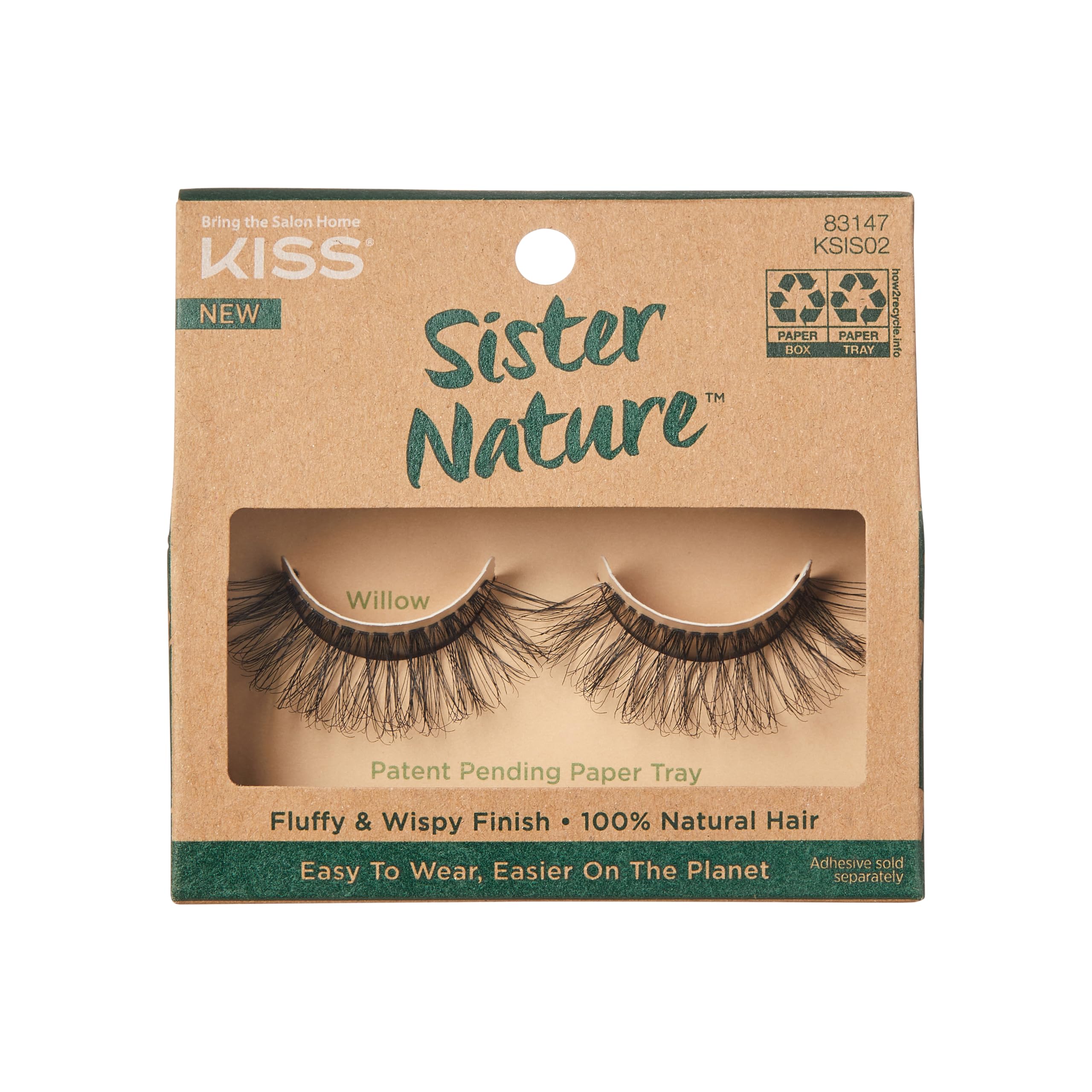 Sister Nature False Eyelashes, 'Willow', 14 mm, Includes 1 Pair Of Lash, Contact Lens Friendly, Easy to Apply, Reusable Strip Lashes