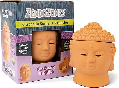 JT Eaton - Quemador decorativo de vela de citronela, fabricado en Estados Unidos, protección de 8 horas contra mosquitos, para patios y espacios