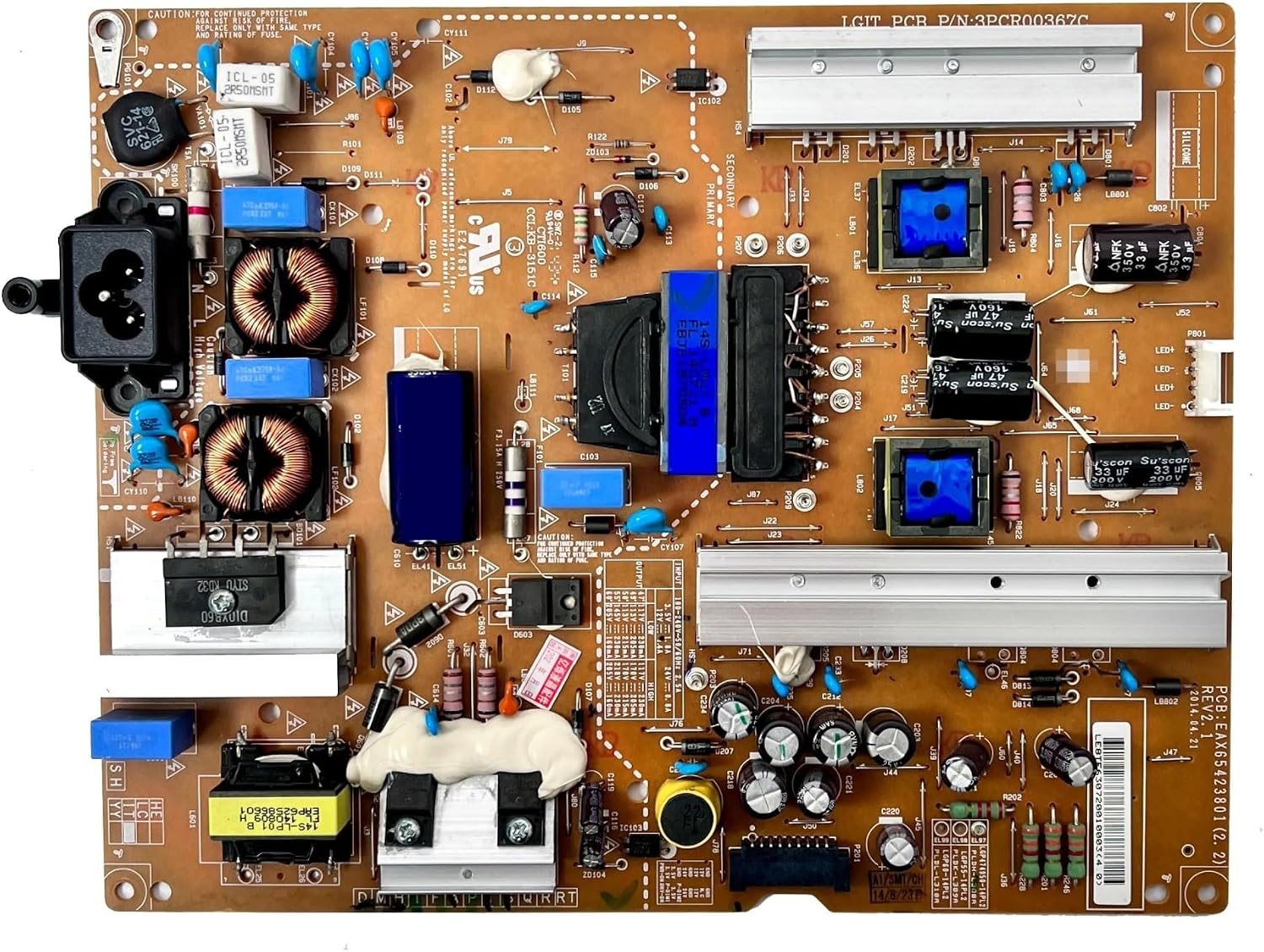 TV Power Board EAX65423801 (2.2) LGP474950-14PL2 Works Normally is for 55LY340H-UA 50LF6100-UA Accessories 1Pcs