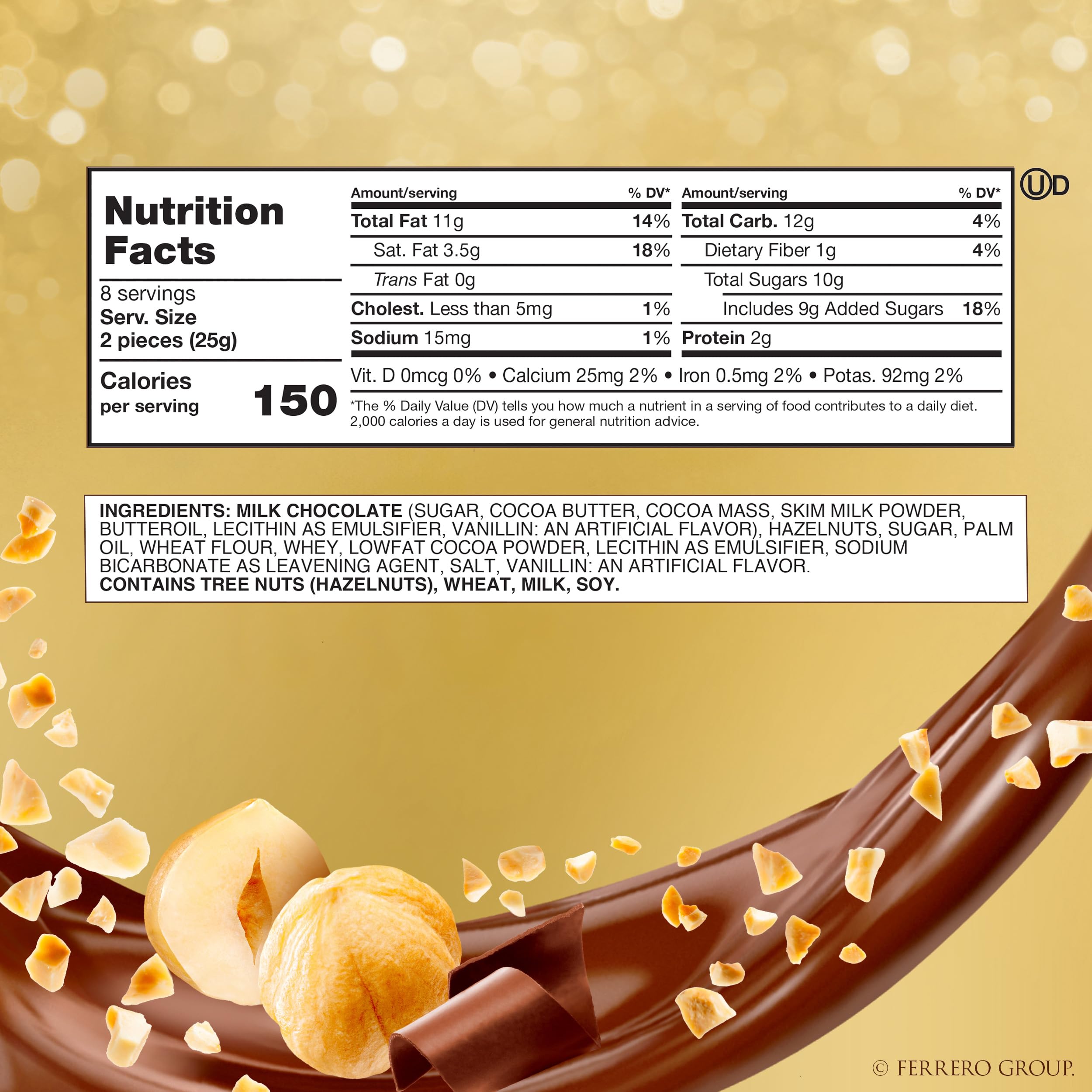 Ferrero Rocher Fine Hazelnut Chocolates, Valentine’s Day Heart Gift Box, 16 Piece Premium Chocolate for Gifting, 7 oz: 16 Count (Pack of 1)