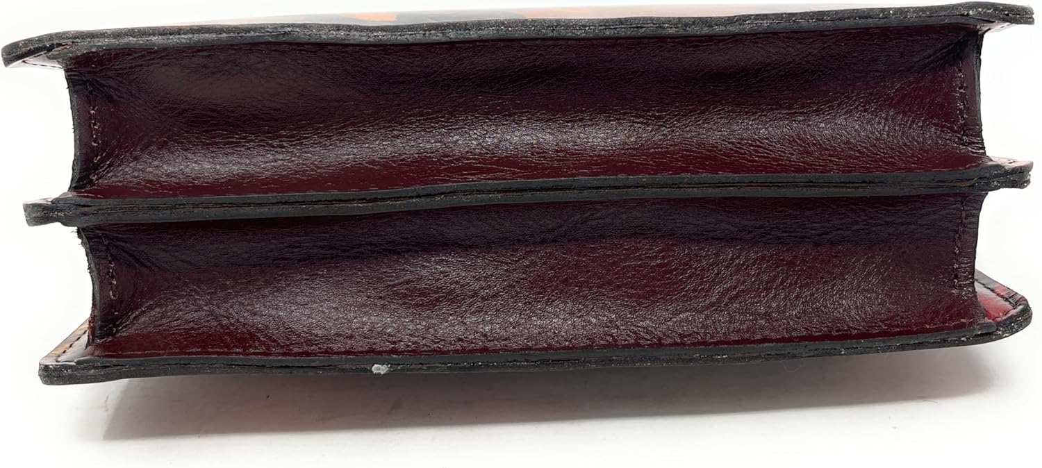 Patricia Nash Porcili Leather Top Handle Crossbody, Sienna Sunset