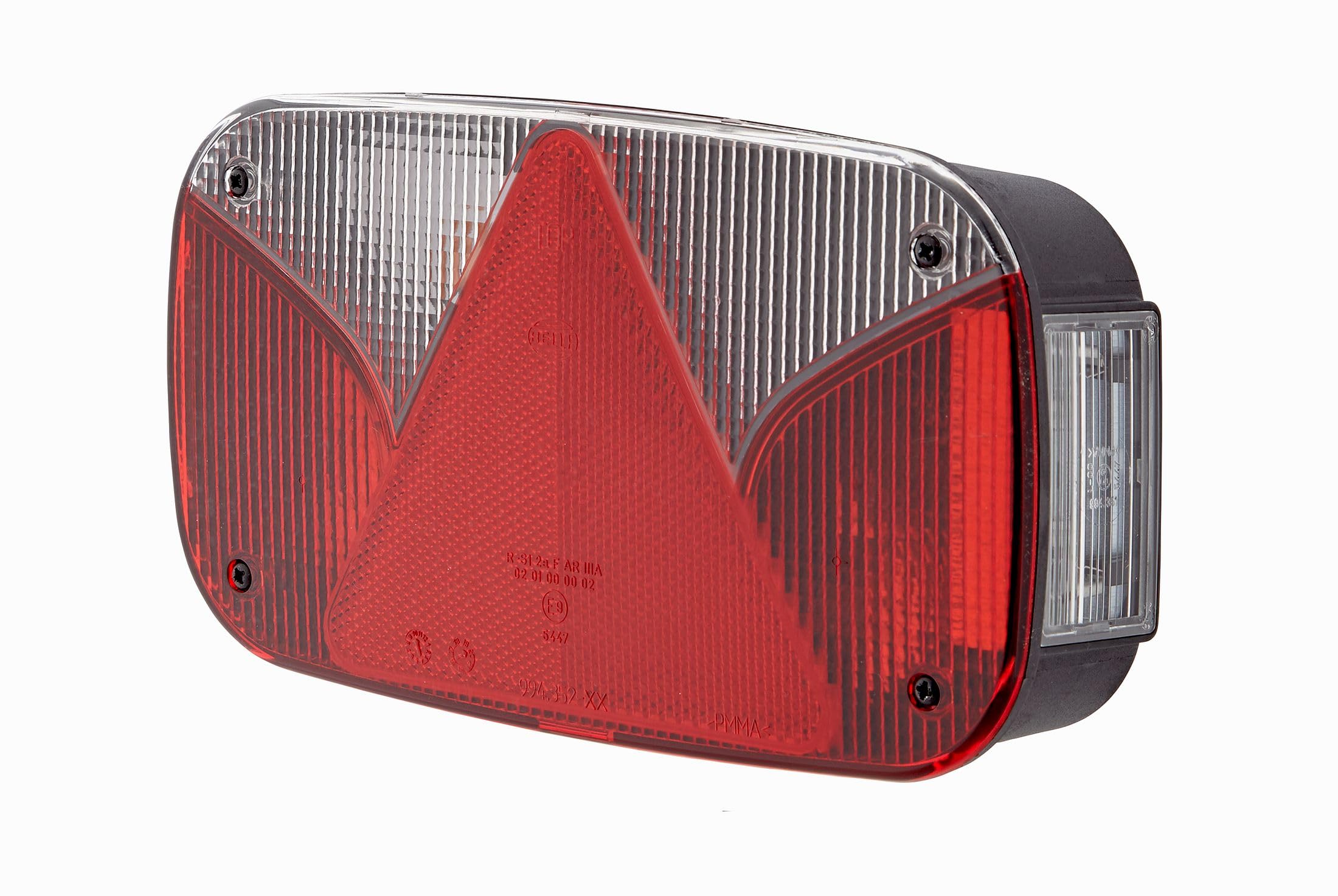 HELLA Rückleuchte - Glühlampe - 12V - Anbau/geschraubt - ECE - Lichtscheibenfarbe: weiß/rot - Stecker: Rundstecker - links - Menge: 1 - 2VB 998 232-131