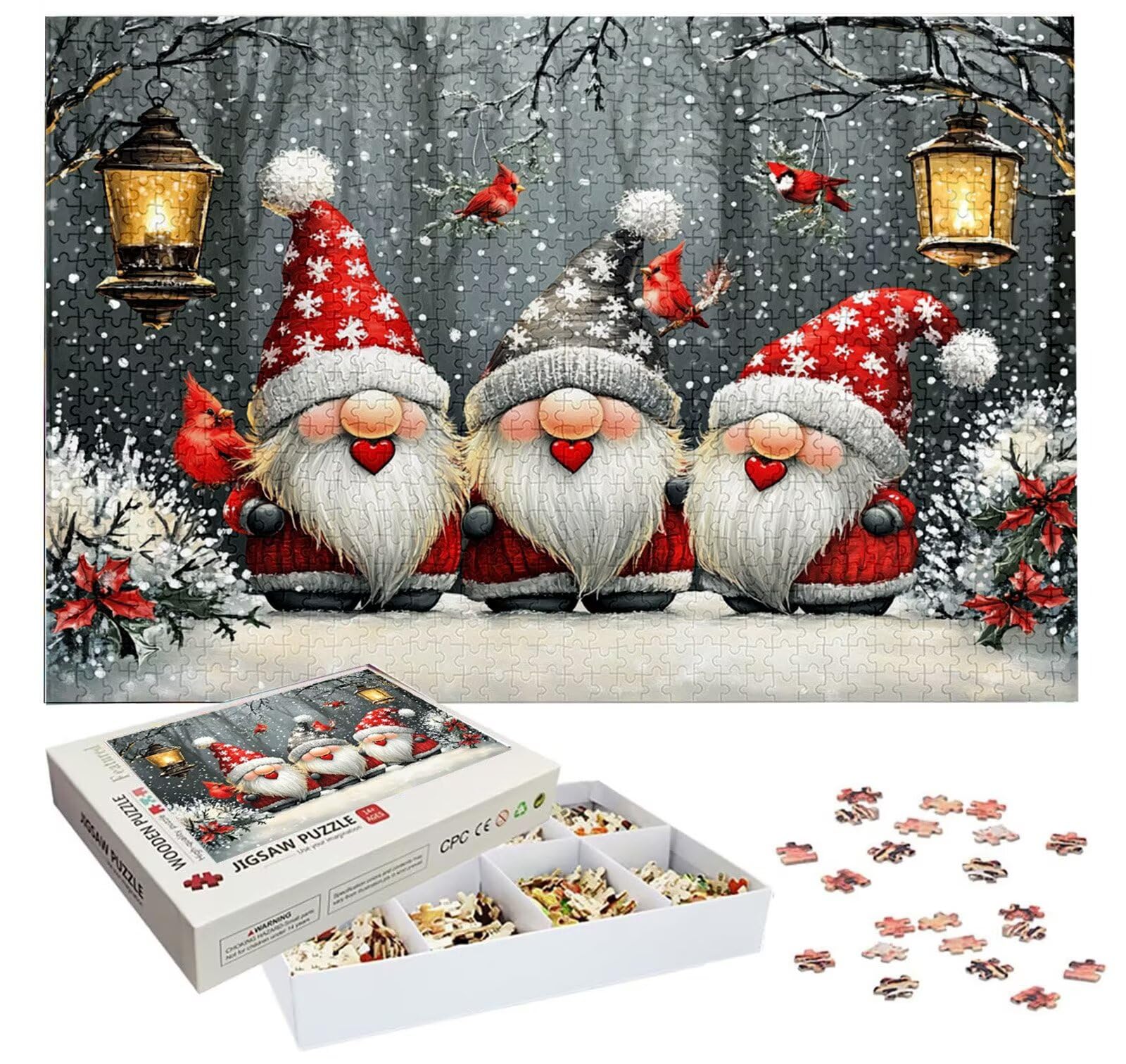 Puzzle Noël 3000 Pièces Adultes, Puzzle 3000 Pièces pour Adultes et Enfants à Partir de 14 Ans, Nain Puzzles Bois de Qualité Supérieure avec Une Boîte d'emballage Exquise, Cadeau Femme/Homme H-2285