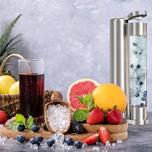 Miniatura 8 de Fizzpod Home Soda Maker - Carbonatador de agua con gas con 3 botellas y 2 cepillos para botellas (plateado)