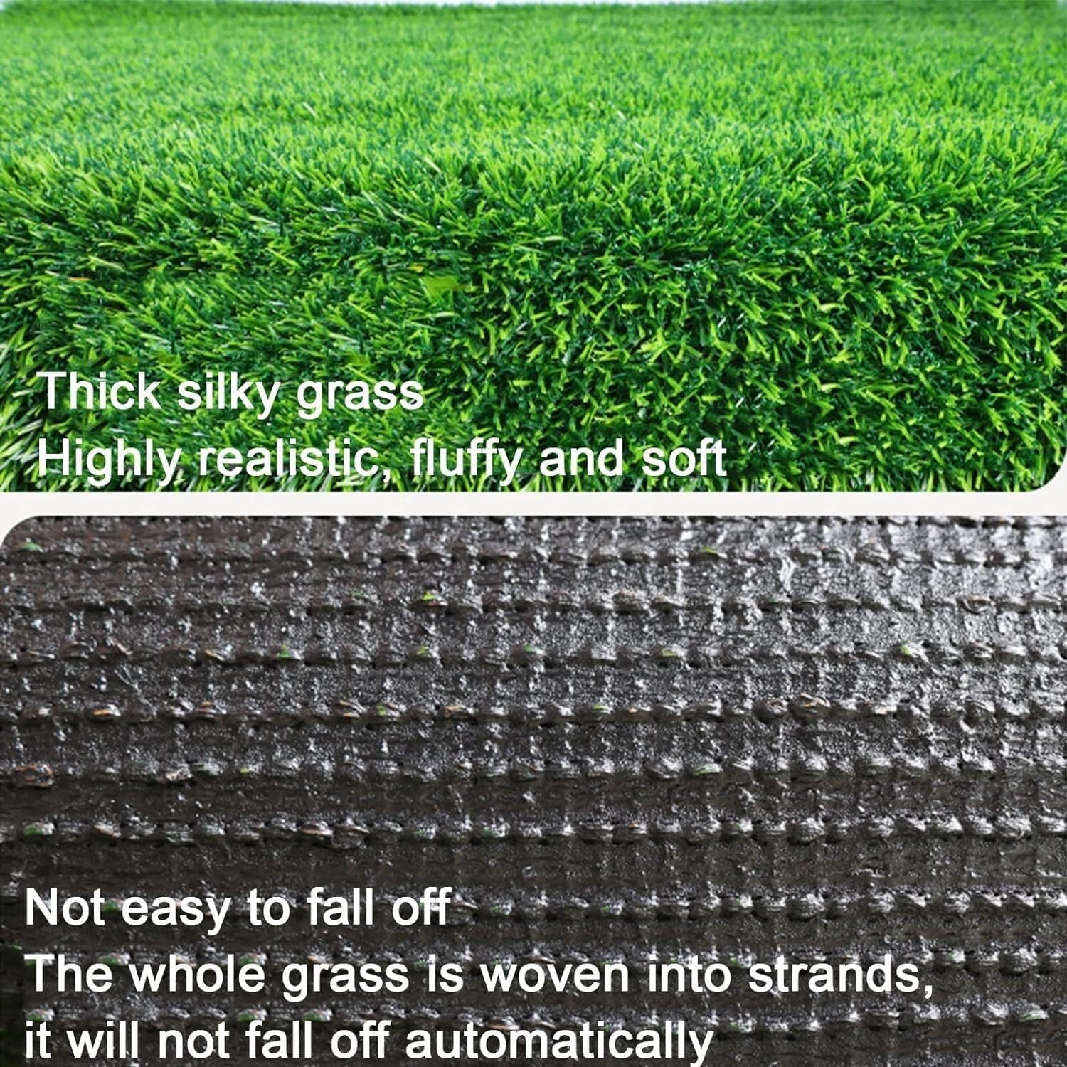 Synthetic Artificial Grass Turf for Outdoor/Indoor Use - Non-Shedding Faux Lawn Rug, Heavy Duty, Customizable Size, Green 2cm Thickness (60x90cm)