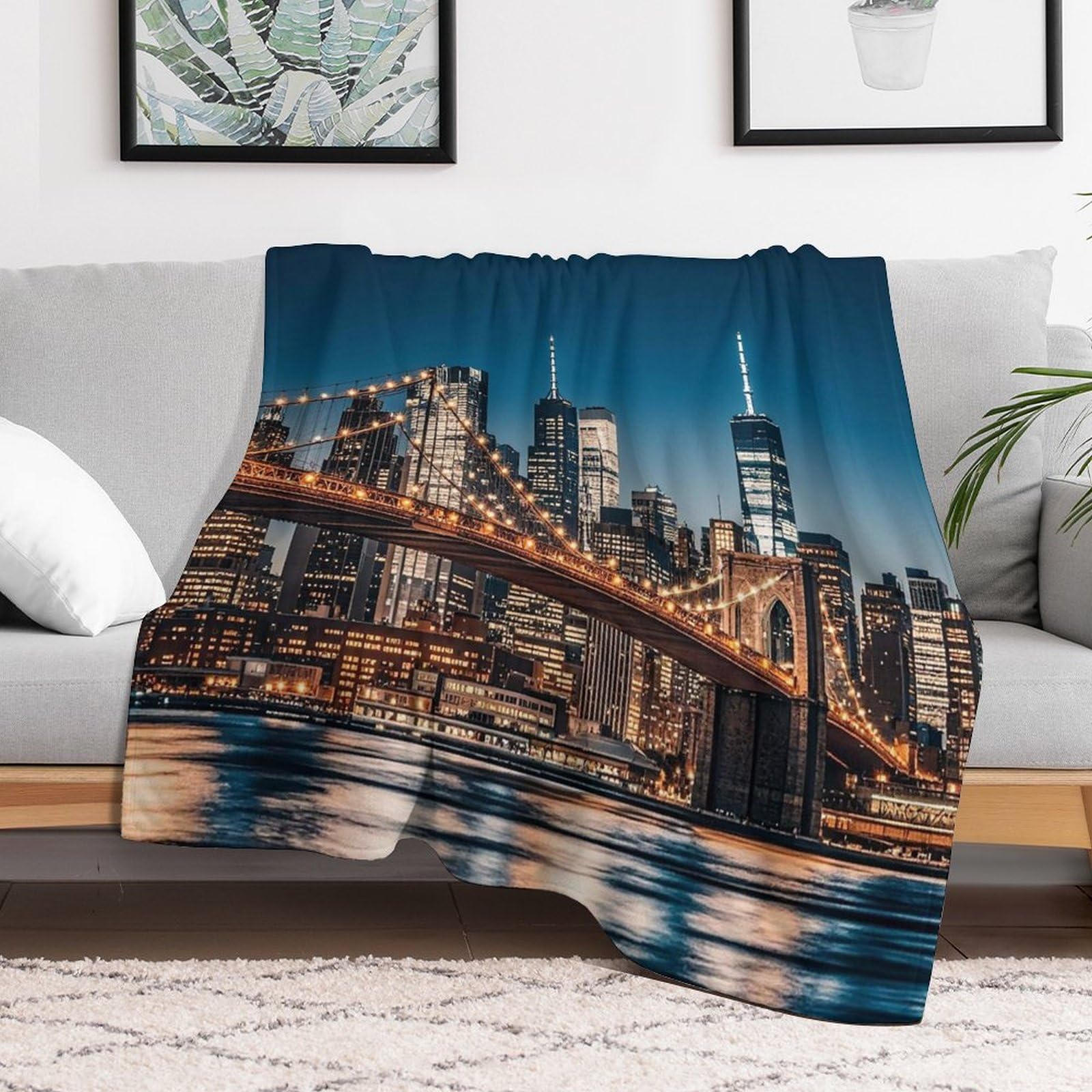 Couverture micro polaire Brooklyn idée cadeau idéale pour un couchage douillet