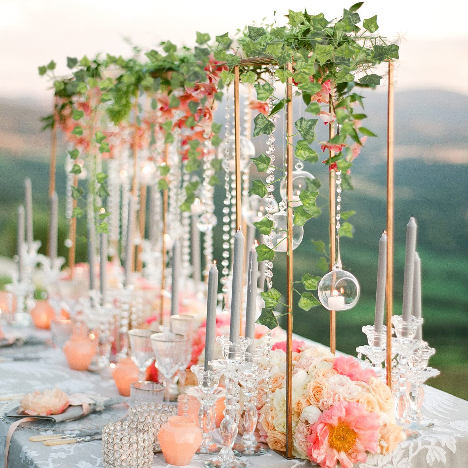 Houda Lot De 12 Guirlandes De Fleurs En Soie Artificielle Guirlande De Vigne Ratta à Suspendre