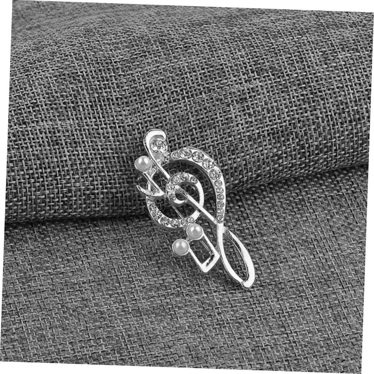 Broches únicos con Forma de Nota Musical, joyería Femenina con Perlas y Solapas, un Toque de Moda novedoso.