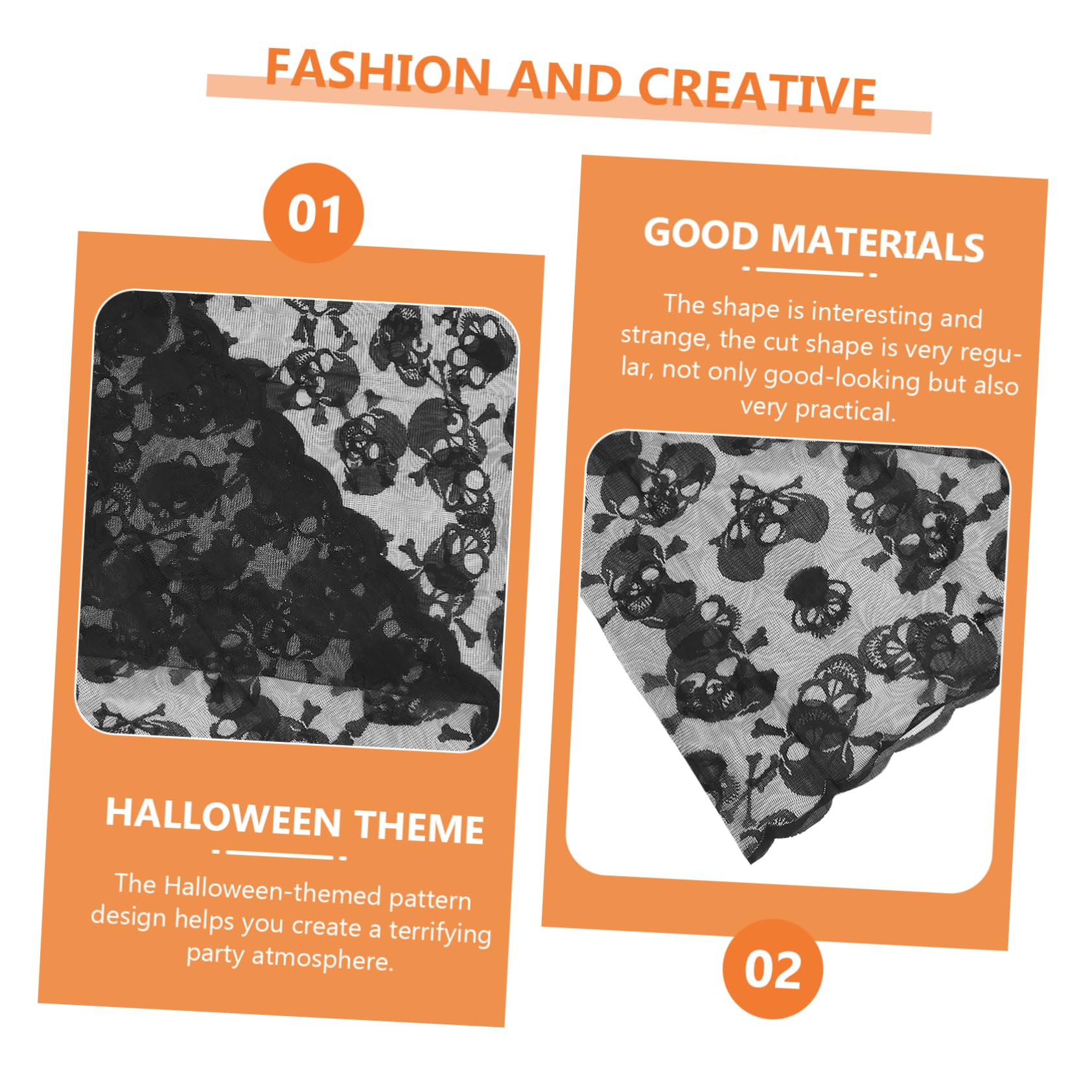 Alipis 4 Stück Tischdecke Schwarze Tischdeko rechteckige tischdecke Halloween Halloween- tischdecken Halloween tischdecke -Dekoration Tischdeckendekoration Polyester