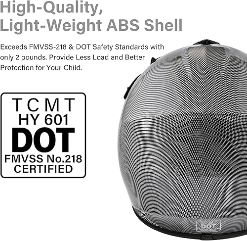 Miniatura 3 de TCMT Dot - Casco de motocross para jóvenes y niños, casco de motocicleta para jóvenes, casco de motocross, ATV