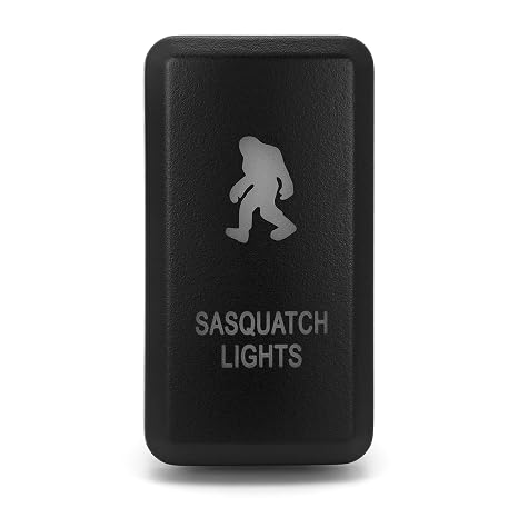 Sasquatch Lights Switch Compatible with Toyota 4th Gen 4Runner, FJ Cruiser, Tacoma | 38mm Amber LED Push Button