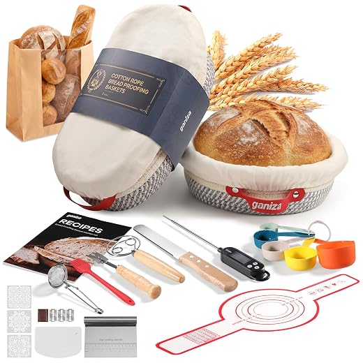 22-Piece Sourdough Proofing Basket Gift Set (9'' & 10' Rounds) - $39.99