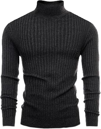 Lion Nardo Mens Turtleneck Sweater Slim Fit Turtle Neck Sweater for Men Long Sleeve Pullover Sweater Thermal Sweater