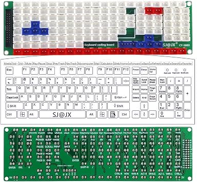 Development Keyboard Encoder Board Game Controller DIY LED Keyboard Development Board Media Music USB Encoder 104 Keys Arcade DIY Kit