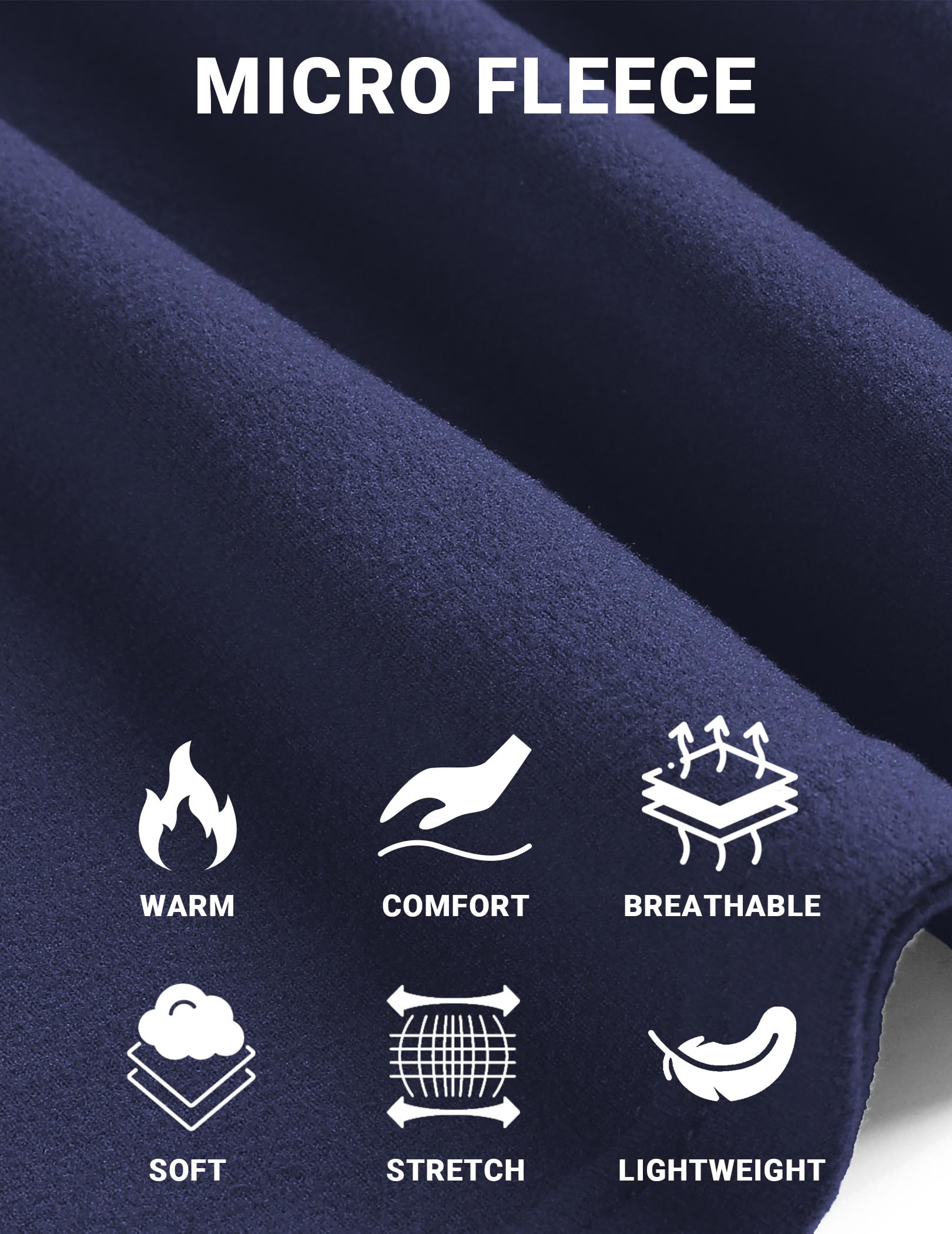 COOFANDY Camicie da uomo a collo alto, in pile, a maniche lunghe, basic