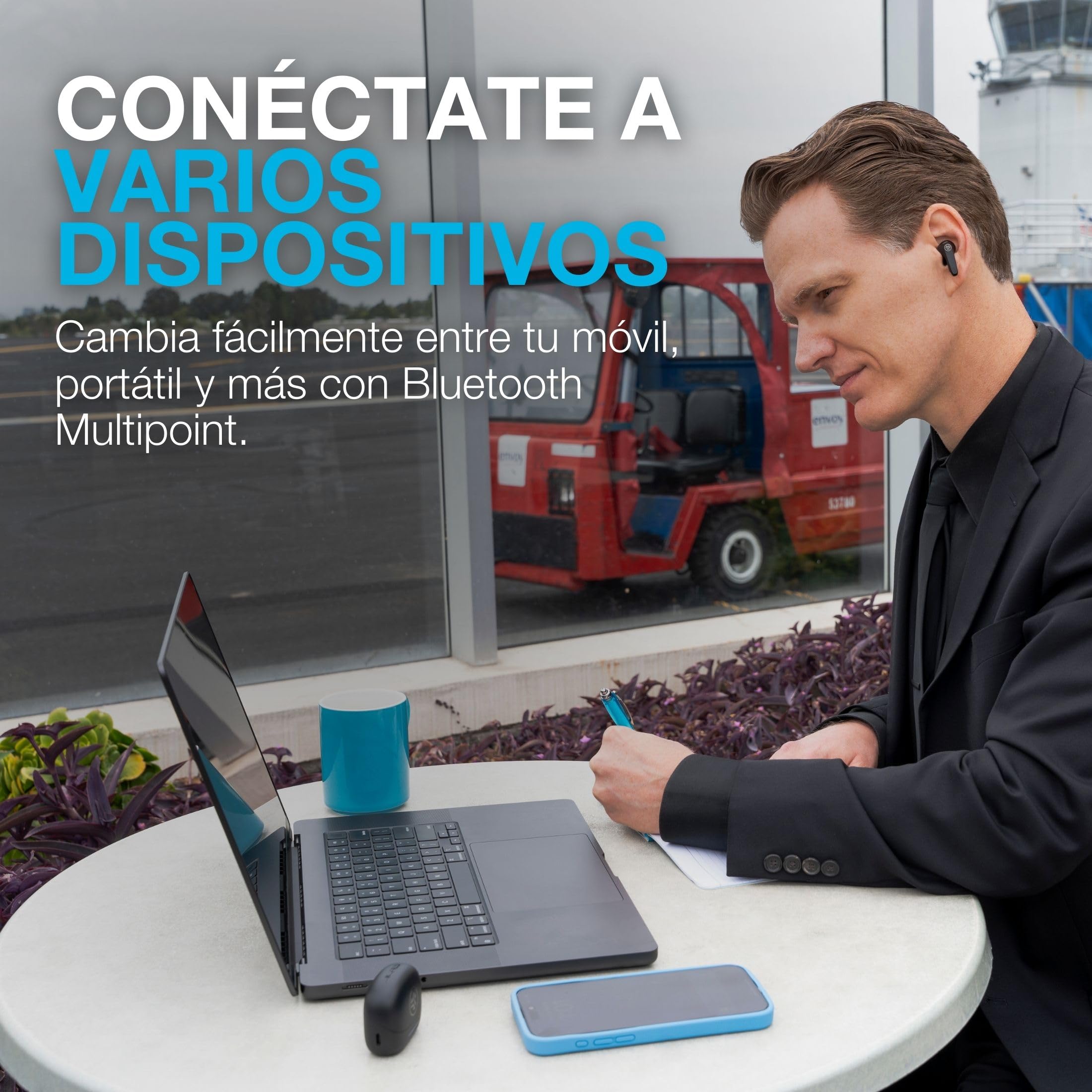 JLab JBuds Pods ANC - Auriculares Bluetooth con Cancelación Activa de Ruido, 56+ Horas, In-Ear, IP55, Audio Personalizable, Control por Aplicación, Conexión Multipunto, Llamadas Nítidas, Negro