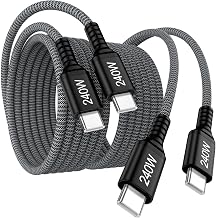240W USB C to USB C Cable Type C Super Fast Charging Charger Cord 2Pack 6FT