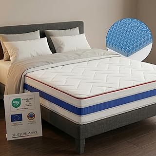 Arensberger RELAXX Matratze 90x200 cm | Kaltschaummatratze mit 3D Memory Schaum | ergonomische Höhe 25cm | wendbarer Härtegrad H2/H3 | Gel Schaum Bezug | 90x200cm Rollmatratze punktelastisch