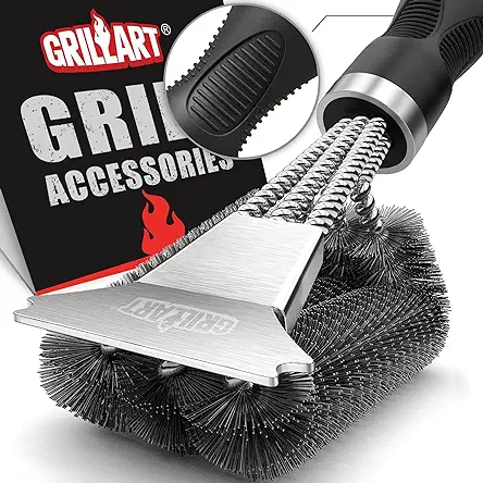 GRILLART Grill Brush and Scraper, Extra Strong BBQ...