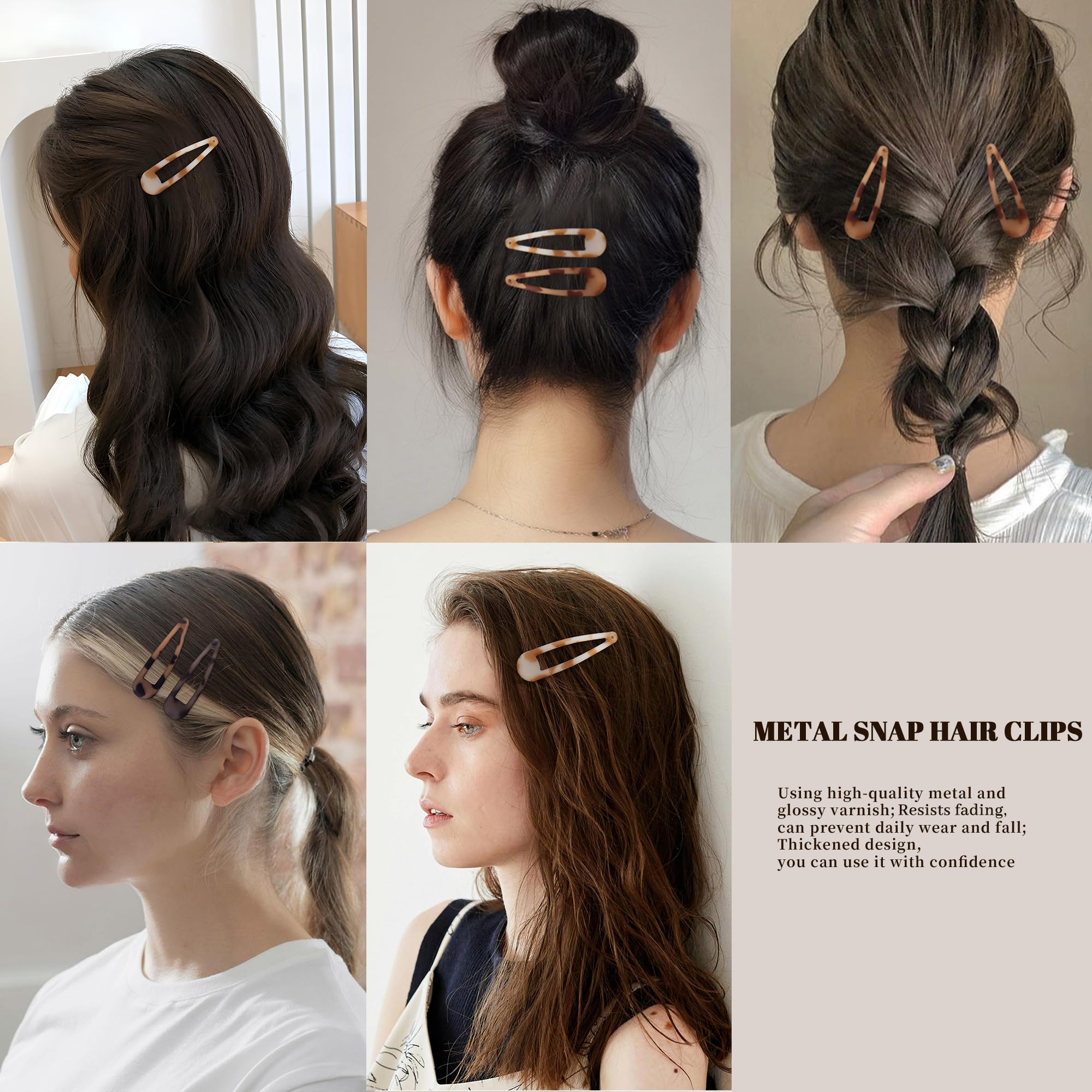Small Matte Black Hair Barrettes - 20 Pack -7