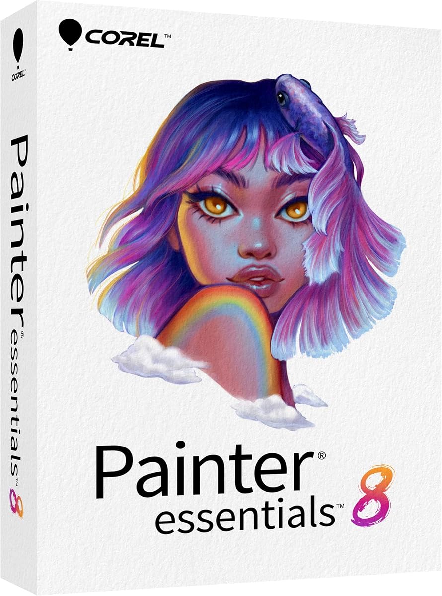 Corel Painter Essentials 8 | Beginner Digital Painting Software | Drawing & Photo Art [PC Key Card]