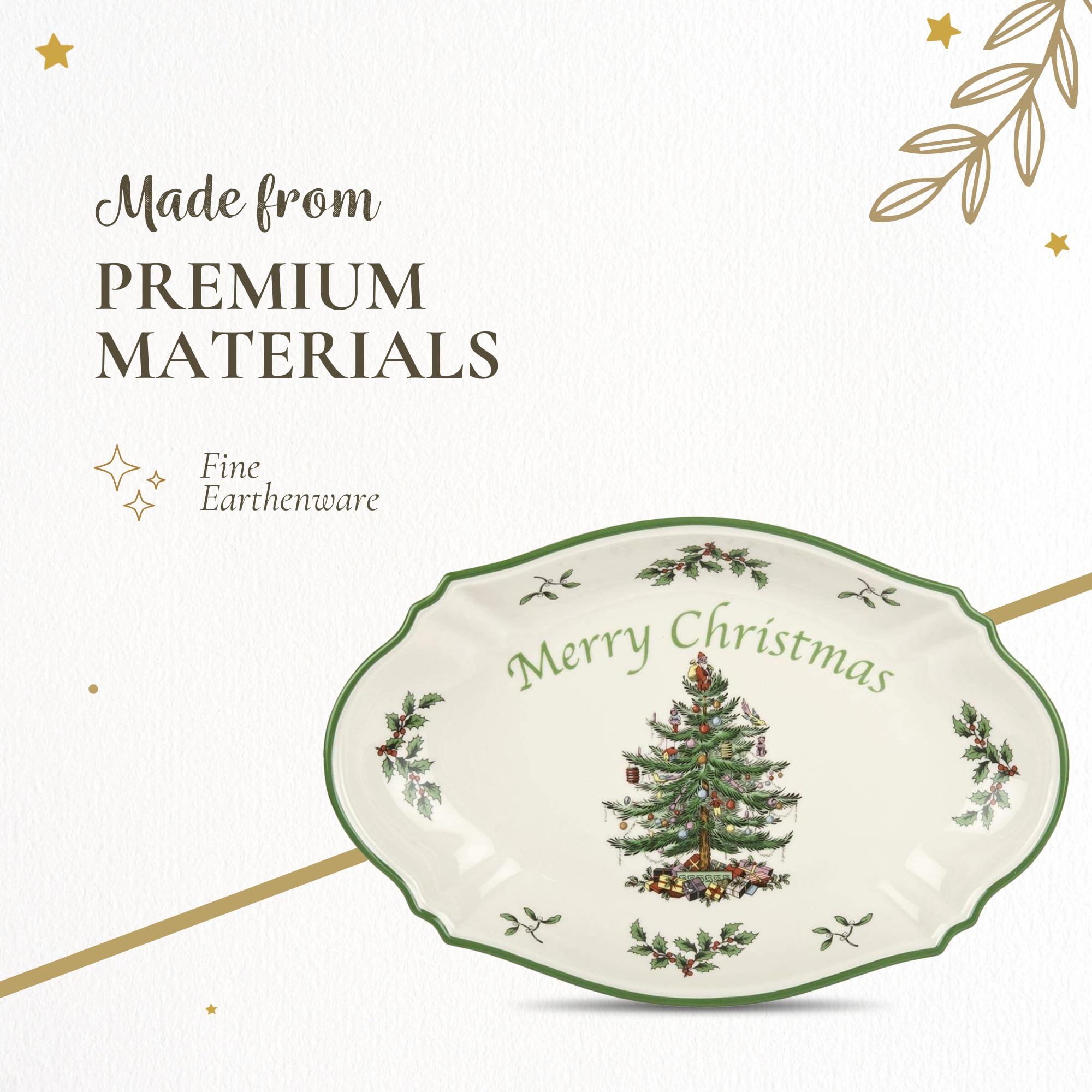 Amazon.com: Spode Christmas Tree Oval Festive Tray - 11-Inch