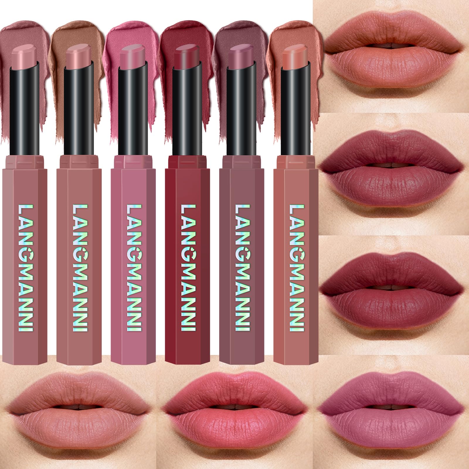 12-Color Velvet Matte Lipstick Set - Long-Lasting Shades -13
