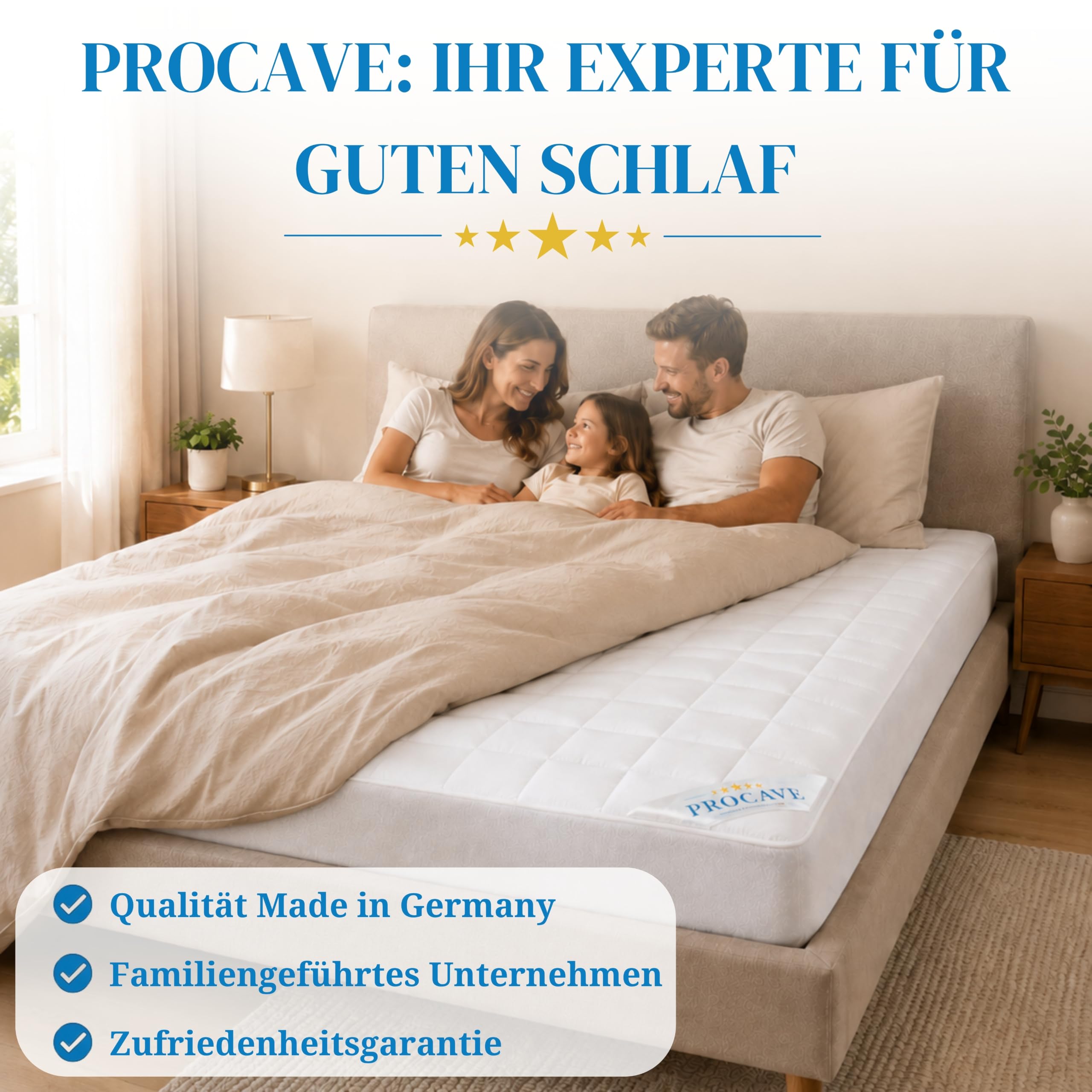 PROCAVE de Cubrecama Micro-Comfort con Borde gomado, Tela, weiß, 160 x 200 cm