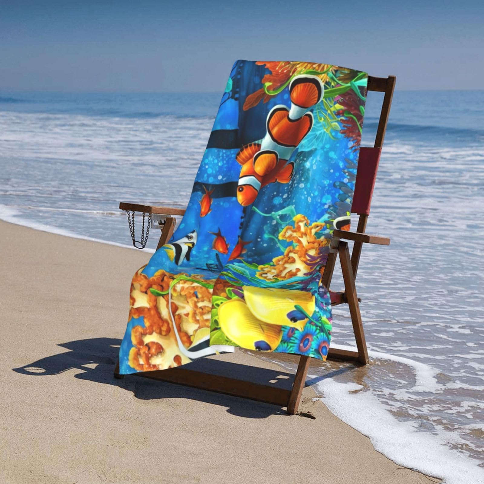 Amazon.co.jp: コーラルフィッシュオーシャンタオル Lサイズ