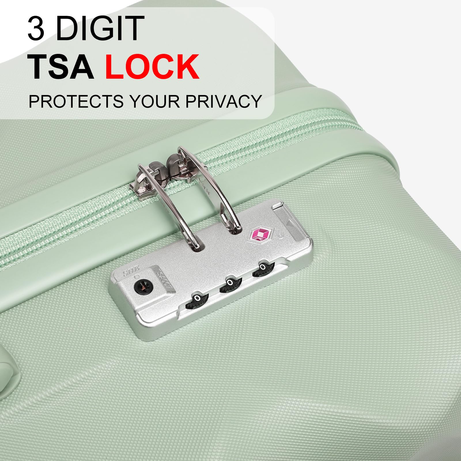 Sea choice Valigia Trolley Piccola ABS Bagaglio a Mano con Borsa da Toilette e Borsa da Viaggio Valigie con Lucchetto TSA Cerniera YKK Ruote a 360°