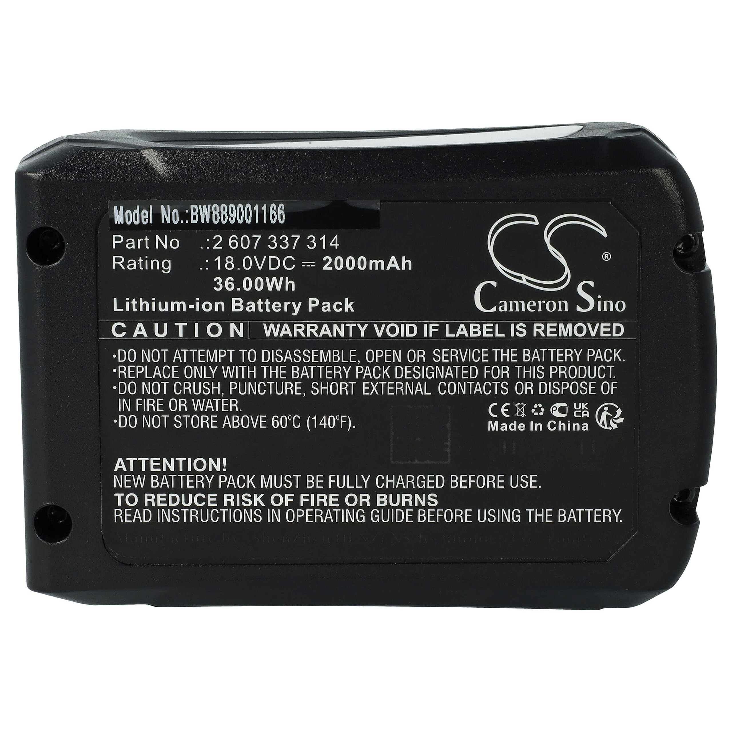 vhbw Batería Compatible con Bosch Universal Pump 18V, UniversalImpact 18V-60 Herramienta, Herramientas de jardín, aspiradora (2000 mAh, Li-Ion, 18 V)