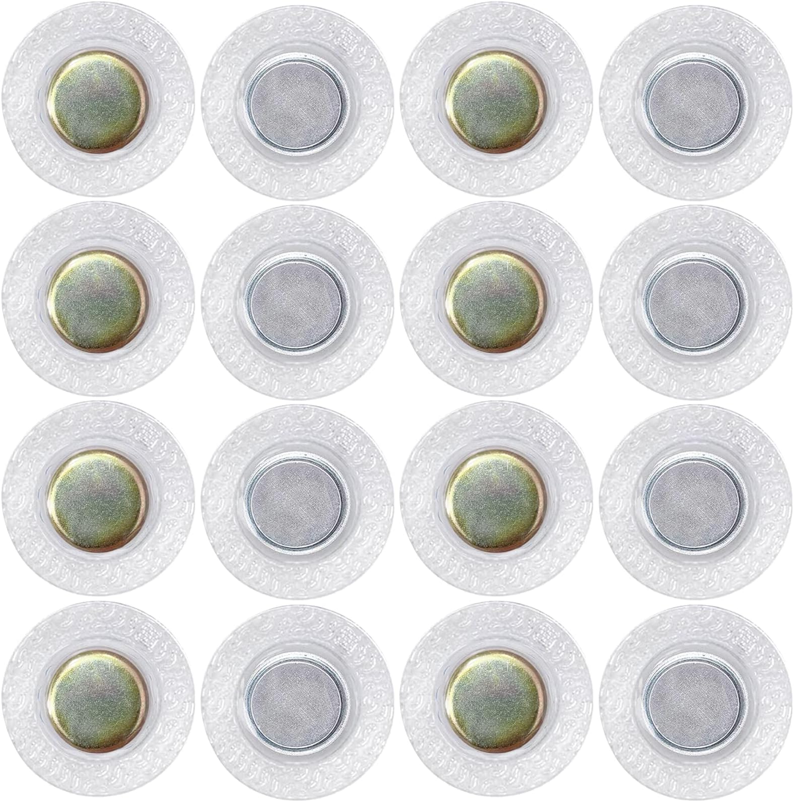 8Sets Hidden Magnetic Snap,Invisible Magnets Sew in PVC for Thin Fabrics