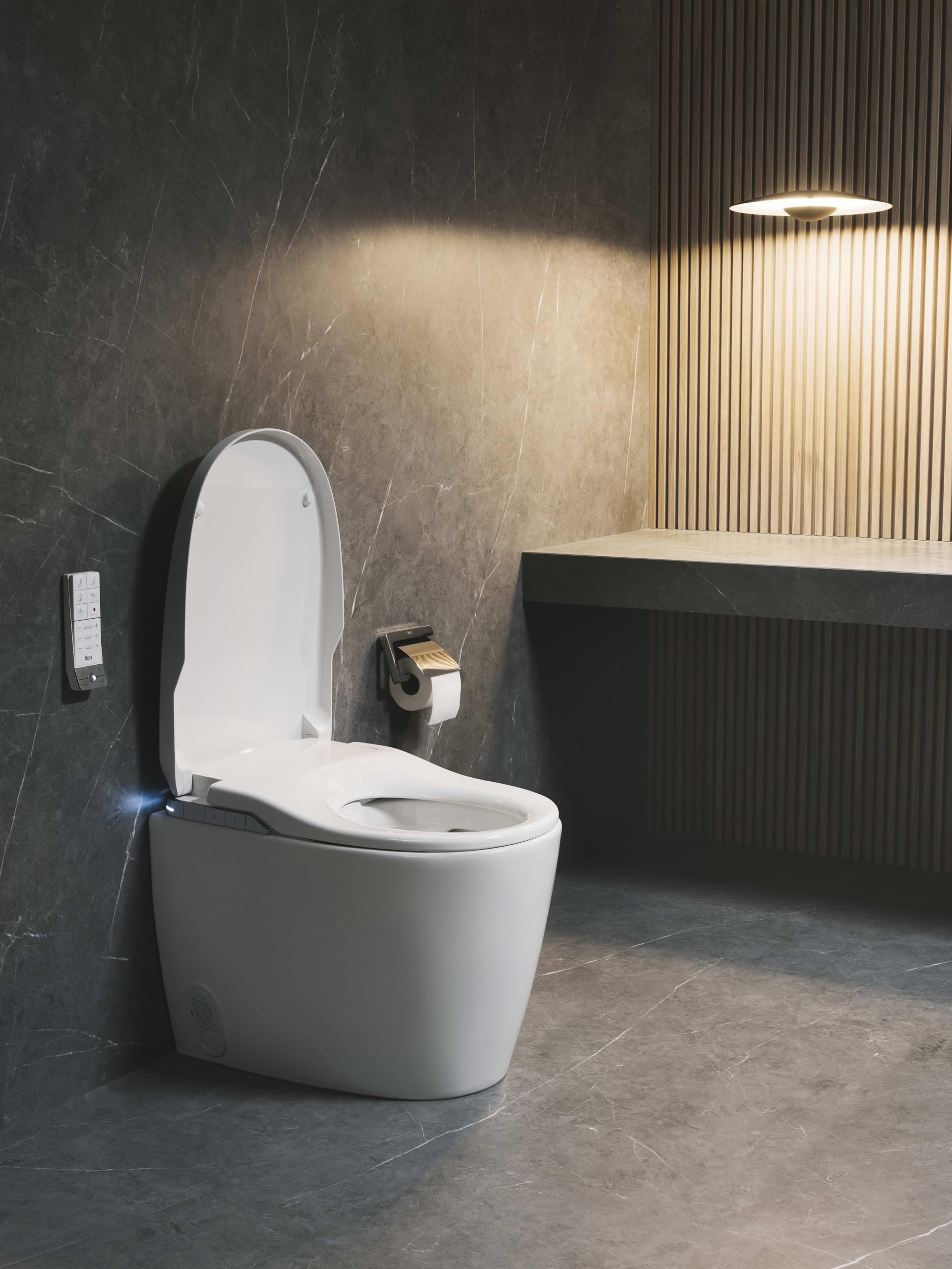 Roca A803105001 - In-Wash® Insignia con In-Tank® - Smart toilet adosado a pared Rimless con tanque integrado. Incluye tapa y asiento calefactado. Necesita toma de red.