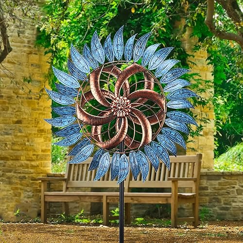 Miniatura 5 de MUMTOP Wind Spinners Outdoor Metal 6.5 FT Large Two-Way Wind Sculptures for Patio Yard and Garden Decor