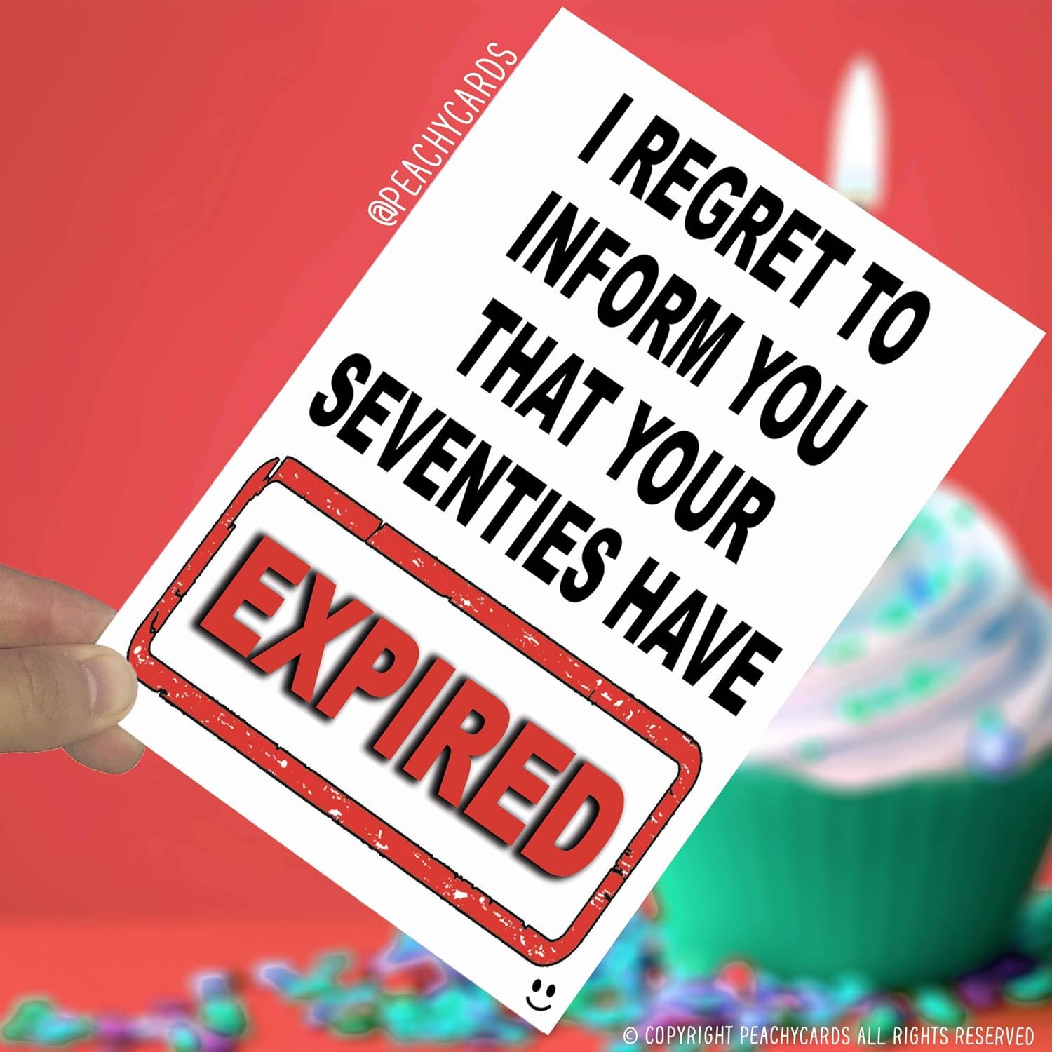 Wall Smart Designs Funny Birthday Cards Friend Cards Greeting Cards Banter Humour Card for Daughter Card for Son Nephew Niece Seventies Have Expired Joke PC499
