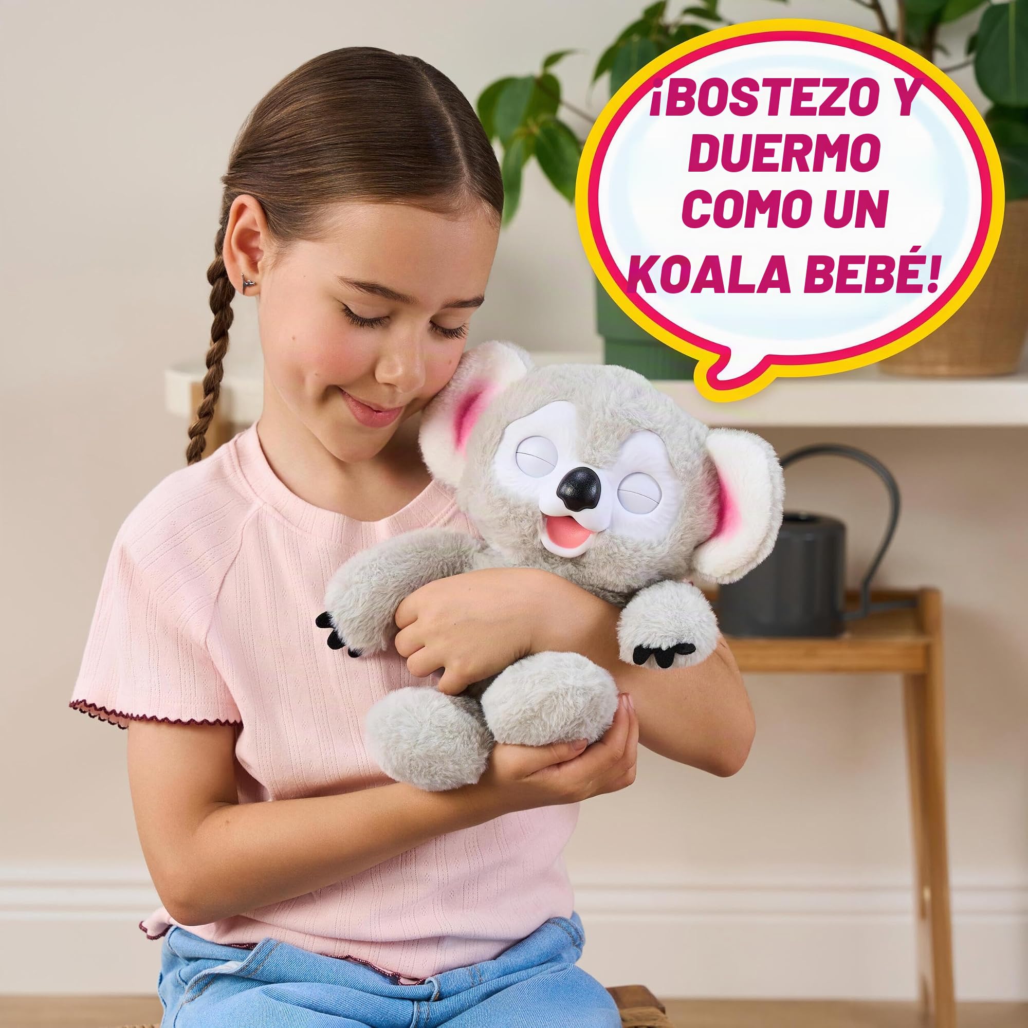 Little Live Pets My Baby Koala - Kiki - Peluche Interactivo con +40 Sonidos y reacciones - 26 cm - Bosteza, Parpadea y mordisquea su Hoja - Regalo Ideal para peques a Partir de 4 años