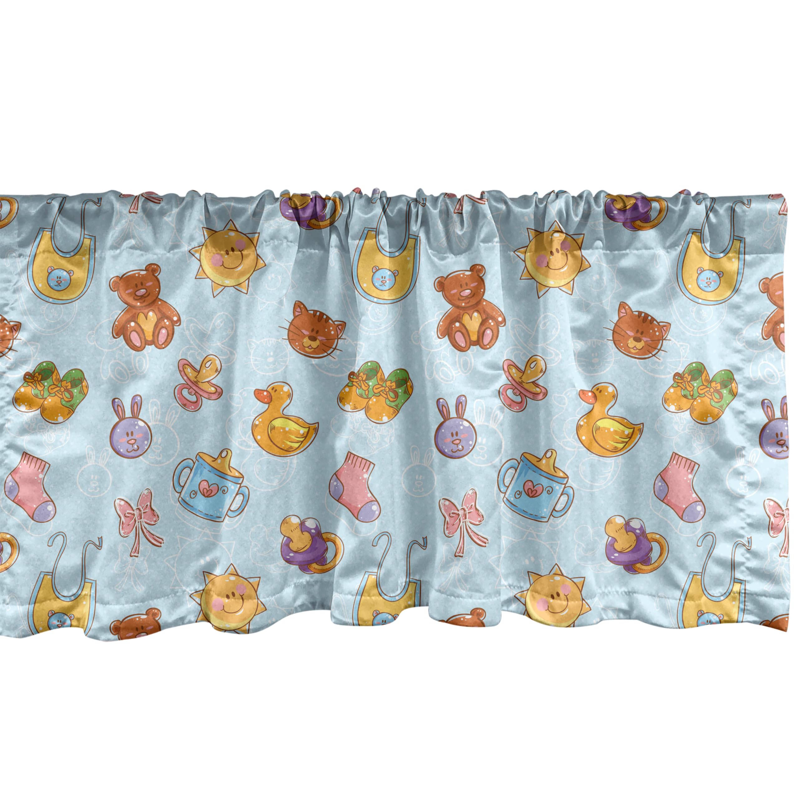 Zen Creative Designs Floral Botanic Print Cafe Curtain Tier Window Valance 2 Piece Set Home Décor Bedroom Nursery Kitchen Window (Lavender)