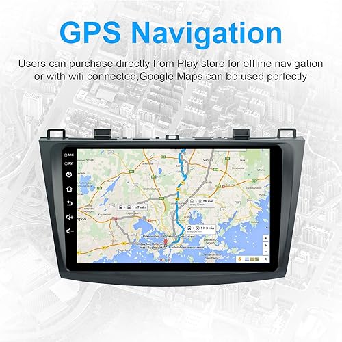 Miniatura 9 de Para 2010-2013-Mazda-3 Radio, Carplay inalámbrico incorporado y Android Auto 1280 * 720 Pantalla táctil del coche estéreo navegación GPS Bluetooth