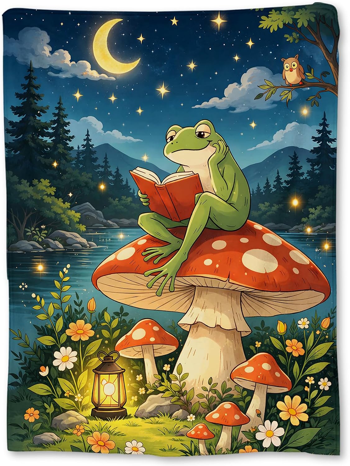 Fantasy Dragon Book Blanket Gifts, Flannel Throw Blanket with Flowers for Couch, Bed, Travel & Decor, Cozy Lightweight Warm Animal Blankets for Adults Women Book Lovers 60×50 in