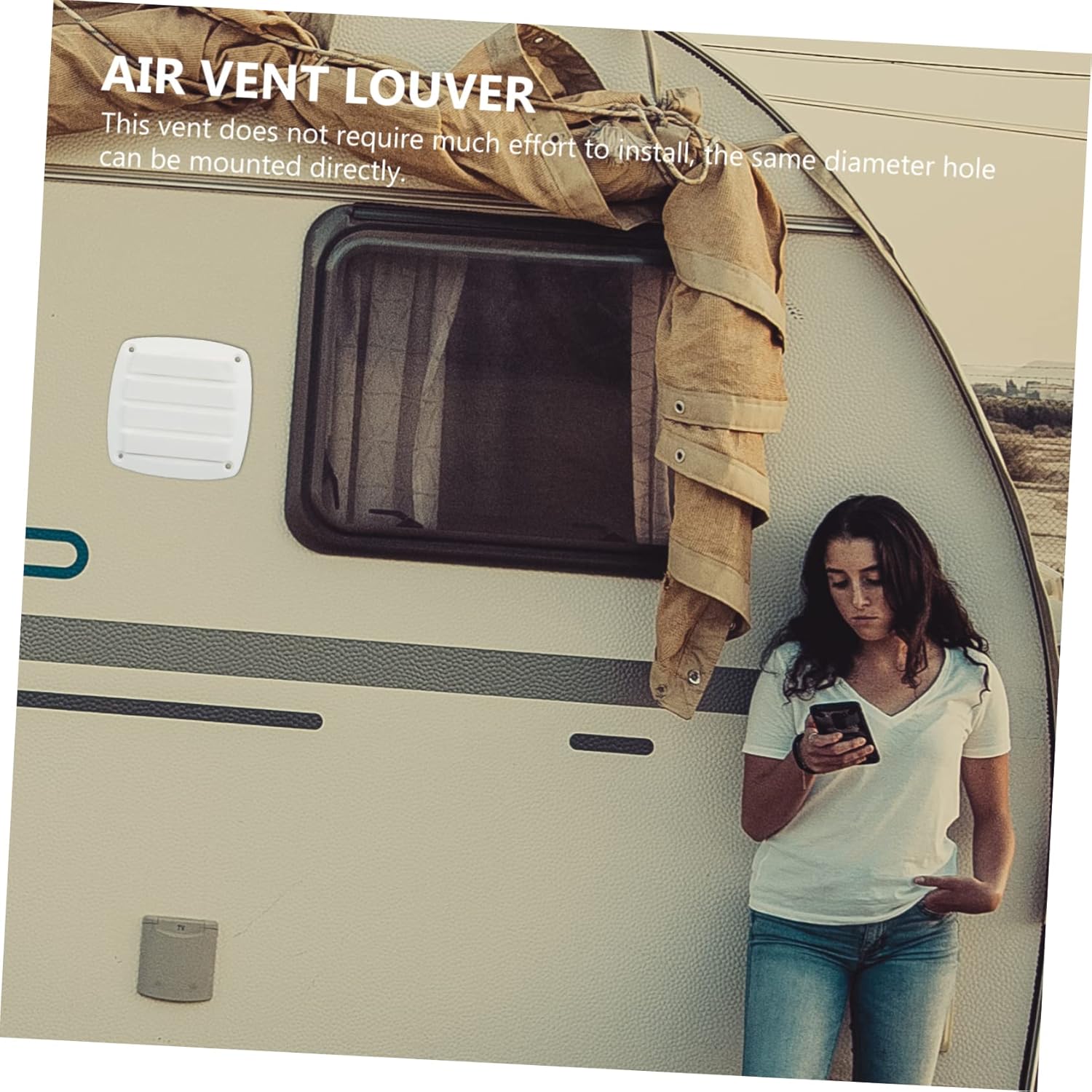 2pcs Exhaust Vent Cover for Use Square Louvered Design Construction Easy Installation for Boats and Rvs Airflow Grille