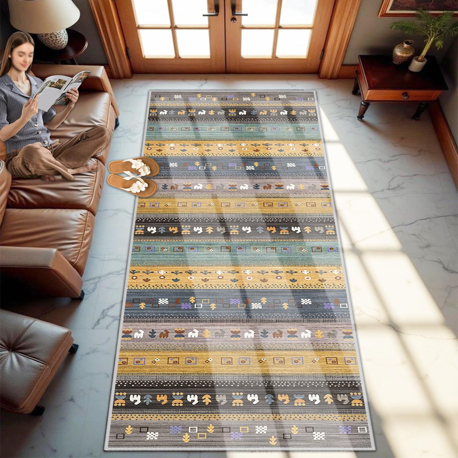 Alfombra de cocina transitable y absorbente ideal para mantener limpio el suelo del salón