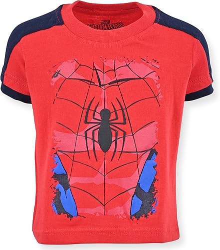 Miniatura 2 de Marvel Spider-Man - Paquete de 3 camisetas de manga corta para niños pequeños y grandes