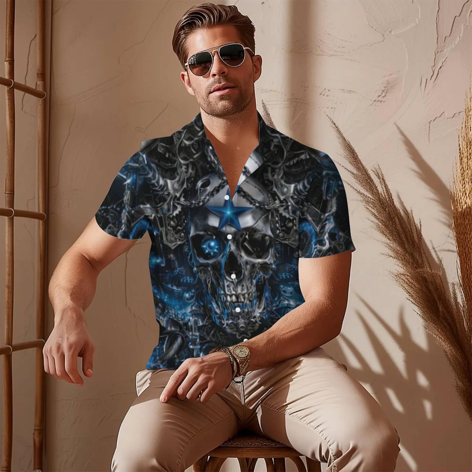 3D Pattern Print Design Shirt Unique Graphic Tee for Men Stylish Casual Wear Comfortable Fashionable Short Sleeve - Image 5