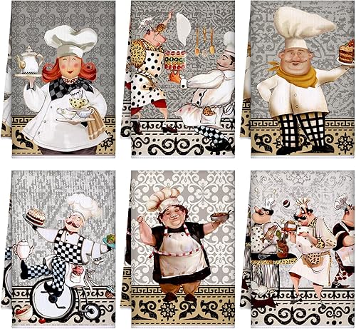 Miniatura 15 de Bencailor 6 toallas de cocina con diseño de calavera, diseño de esqueleto, gótico, espeluznante, calavera, para baño, cocina, decoración gótica de