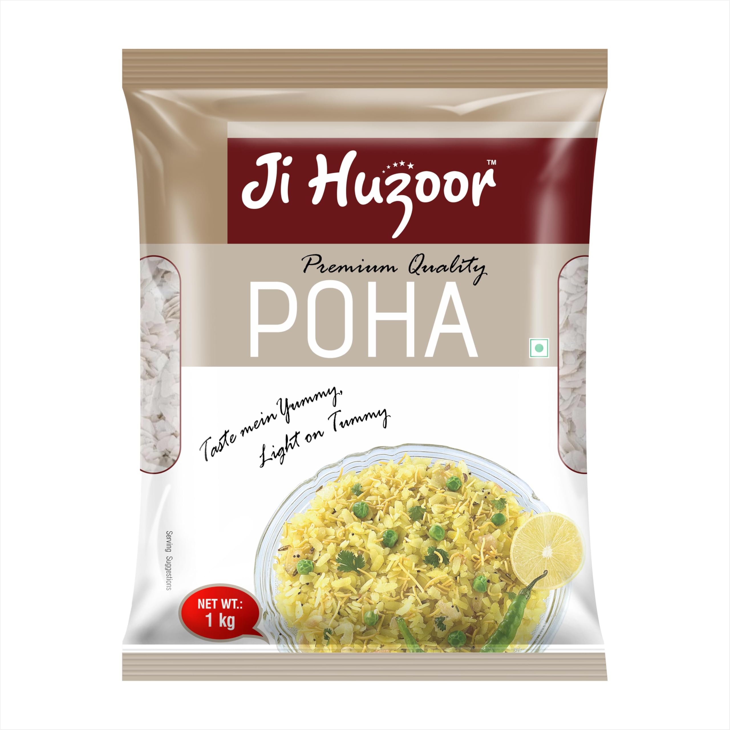 JI HUZOOR Poha - Indores Famous Thick Poha, Beaten Rice Flakes (1KG) (B0D9W6MBGZ) Amazon Price History, Amazon Price Tracker
