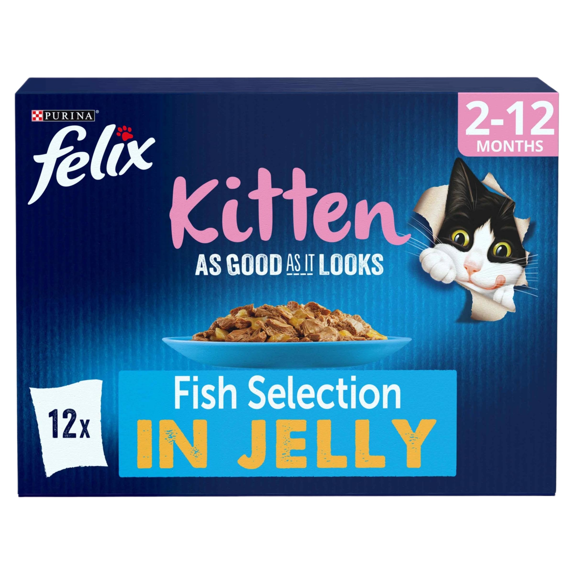 As Good As it Looks Kitten Fish in Jelly Wet Cat Food 12x85g