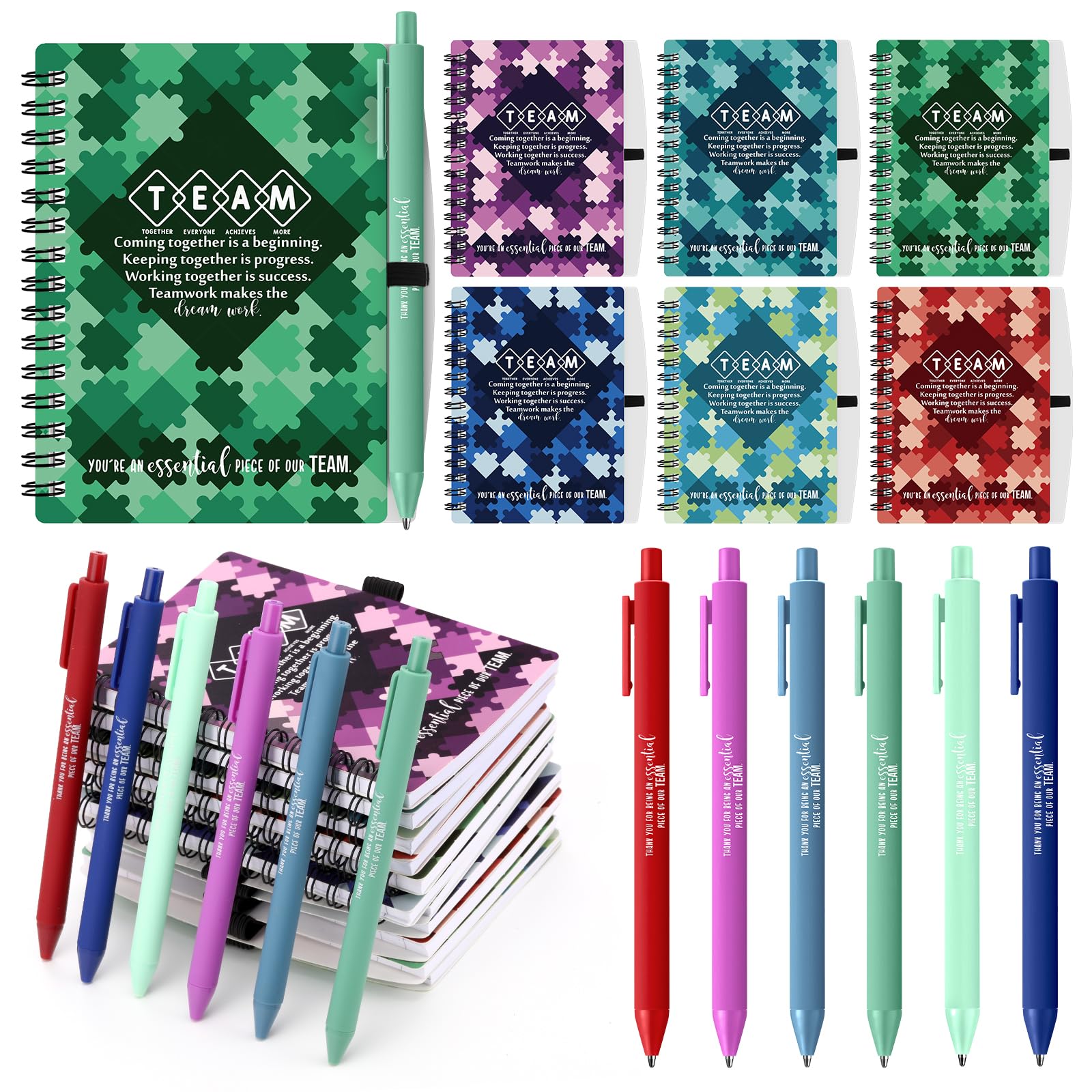 Carnets à spirales avec stylo Lot de 48 blocs notes pour enseignant et bureau