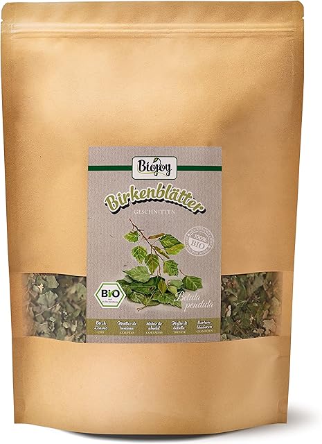 Biojoy Organiczne liści z brzozy herbata, cięte (Betula pendula) (500 gr)